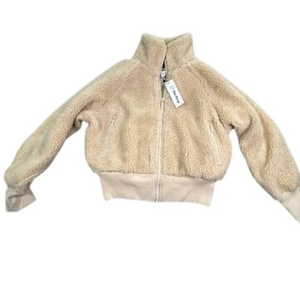 The Drop‎ Faux Shearling Zip Up Bomber Jacket